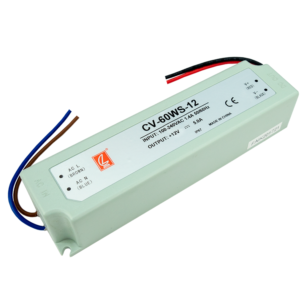 Fuente de alimentación para tiras LED 60W DC12V IP67
