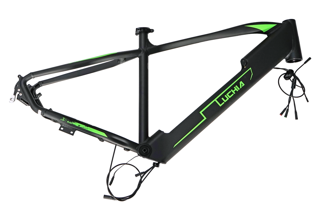 Assembled black frame of YS728 with green sticker